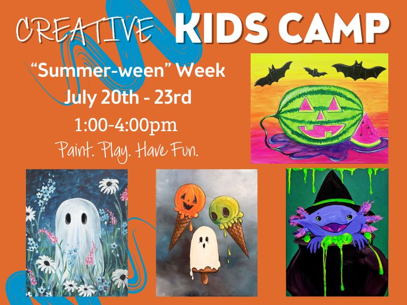 4-Day Kids Art Camp: "Summerween" Theme!